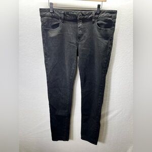 American Eagle Black Denim Jeggings Women 14 Plus size Waitress Work Pants 2179